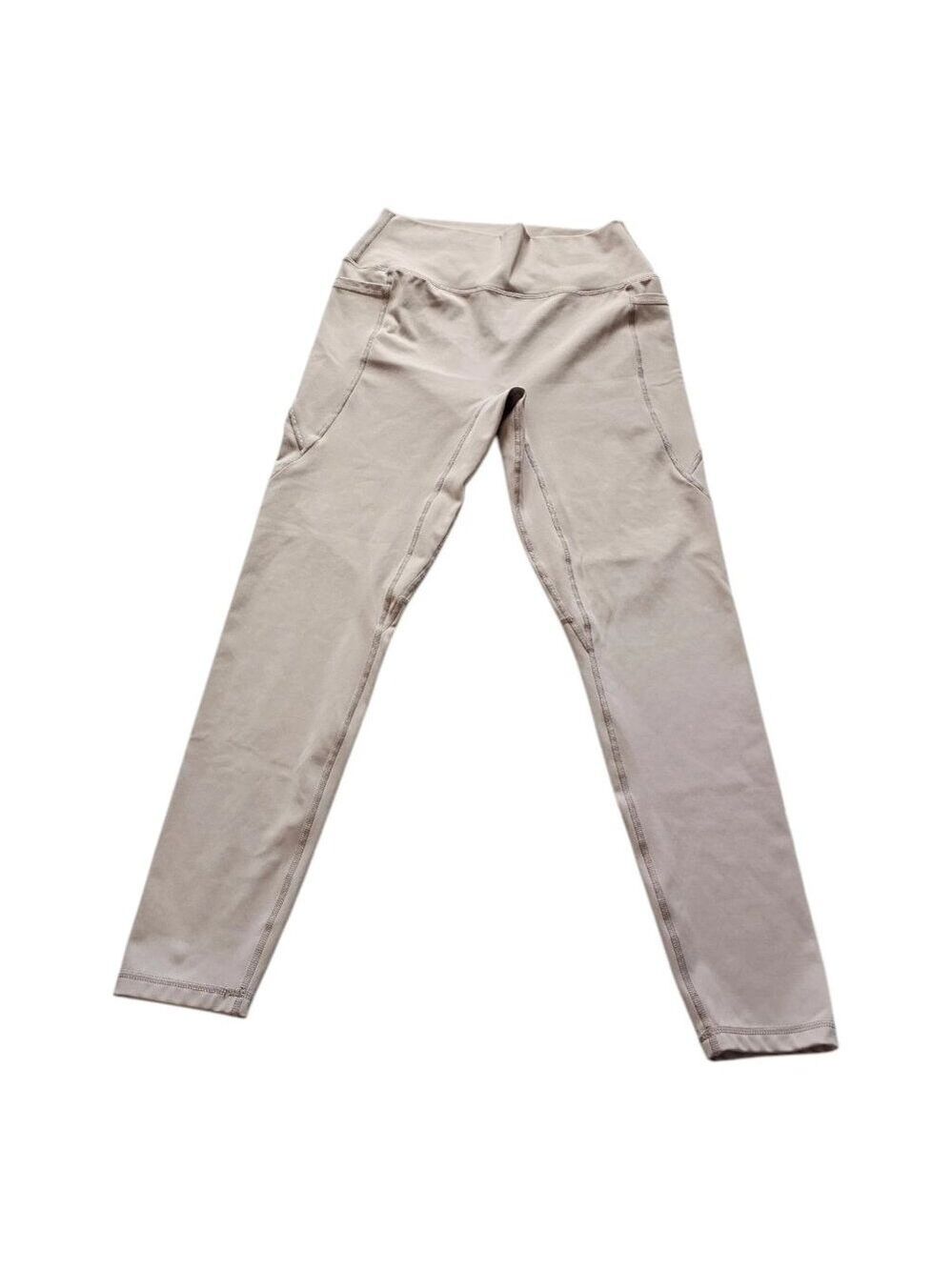 Vital Apparel Tan Beige Leggings Pockets Size XL Athletic Athleisure Gym